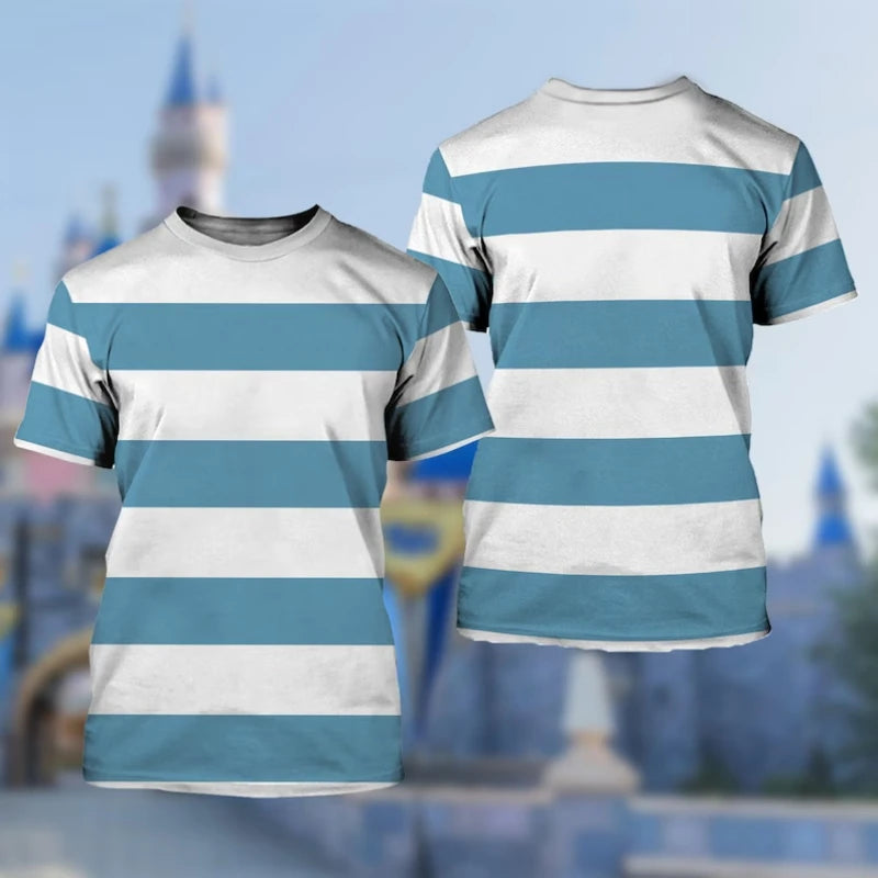 Simple Fashion Striped T Shirts For Men Summer Casual Daily Wear 3D Printed Kids T-shirts Loose Streetwear Crewneck Tees Tops
